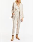 Pantalon en Lin mélangé Lima crème