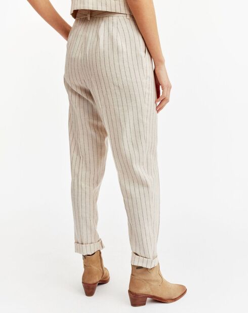 Pantalon en Lin mélangé Lima crème
