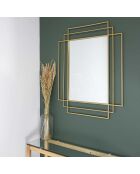 Miroir art déco doré - 97x70x3 cm
