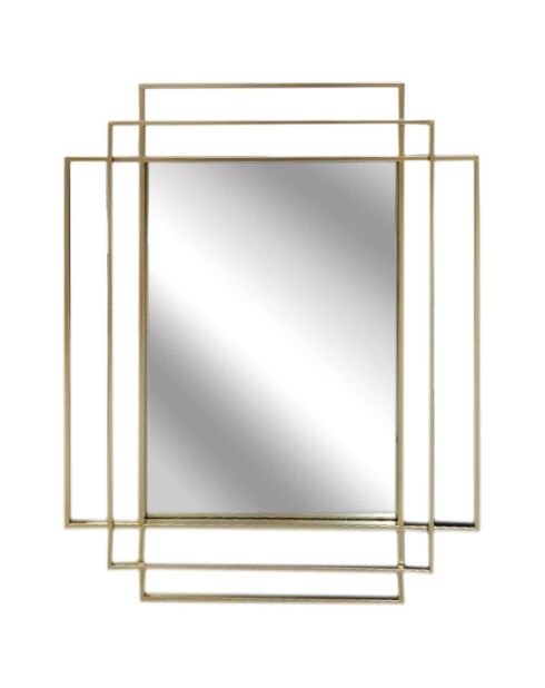 Miroir art déco doré - 97x70x3 cm