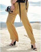 Pantalon satiné Ness doré
