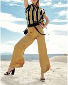 Pantalon satiné Ness doré