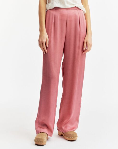 Pantalon satiné Soon rose