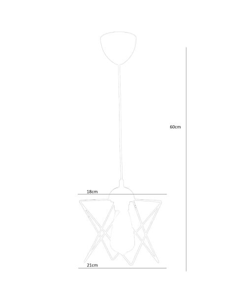 Suspension Beyaz noire - 60 cm