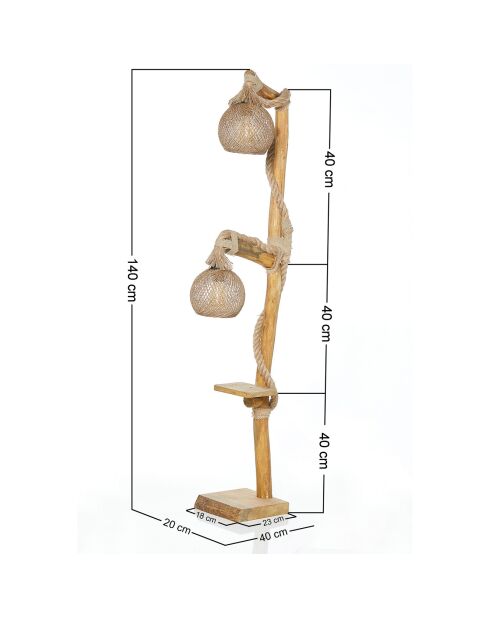Lampadaire Arboretum naturel - 140 cm