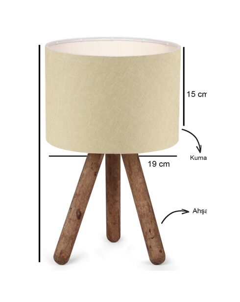 Lampe de table AYD beige - 41 cm