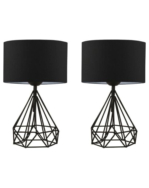 2 Lampes de table AYD noires - 41 cm