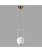 Suspension Tekli blanc/cuivre - 60 cm