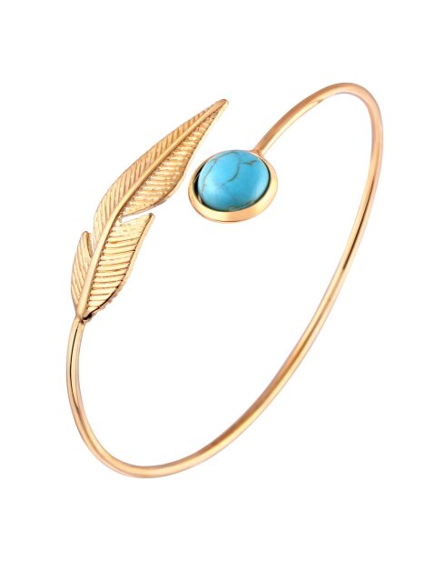 Jonc Pedro doré/turquoise
