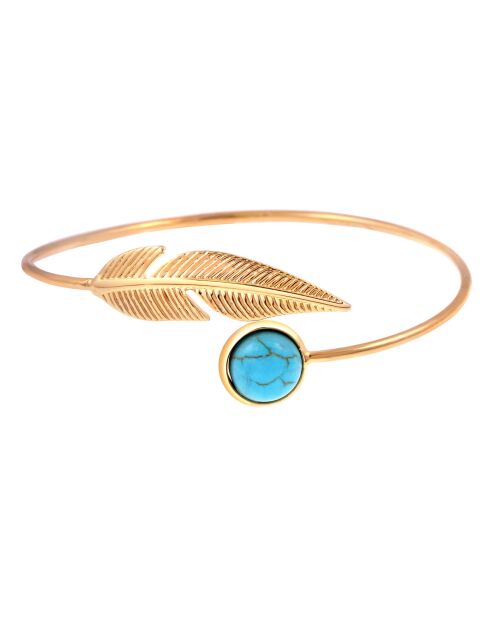 Jonc Pedro doré/turquoise