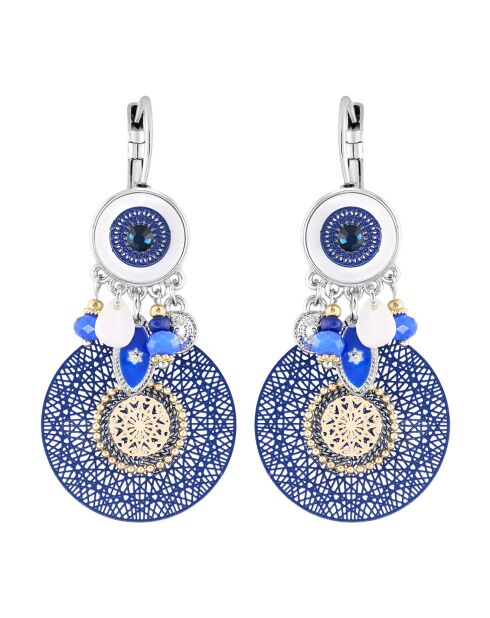 Boucles d'oreilles Djovita bleues