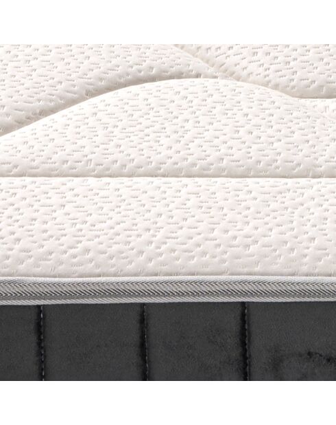 Ensemble Matelas Le Cheverny & Sommier blanc/gris - 140x200 cm