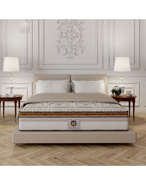 Matelas à mémoire de forme Renaissance blanc/marron - 140x190 cm