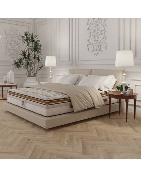 Matelas à mémoire de forme Renaissance blanc/marron - 160x200 cm