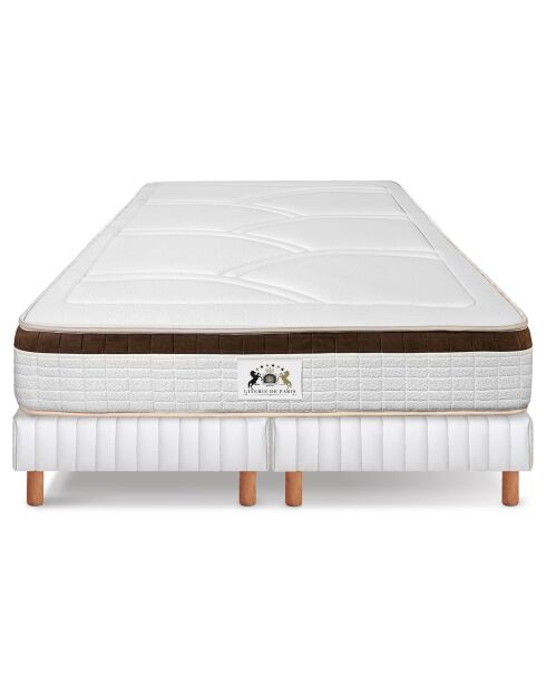 Ensemble Matelas mémoire de forme Excelsior & 2 Sommiers blanc/marron - 2x80x200 cm