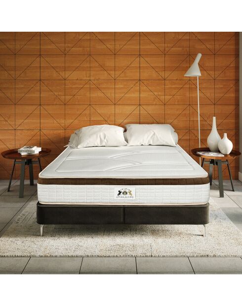 Matelas à mémoire de forme Excelsior blanc/marron - 90x190 cm