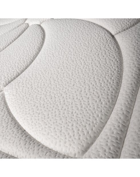 Ensemble Matelas mémoire de forme Monte-Carlo & Sommier blanc/bordeaux - 80x200 cm