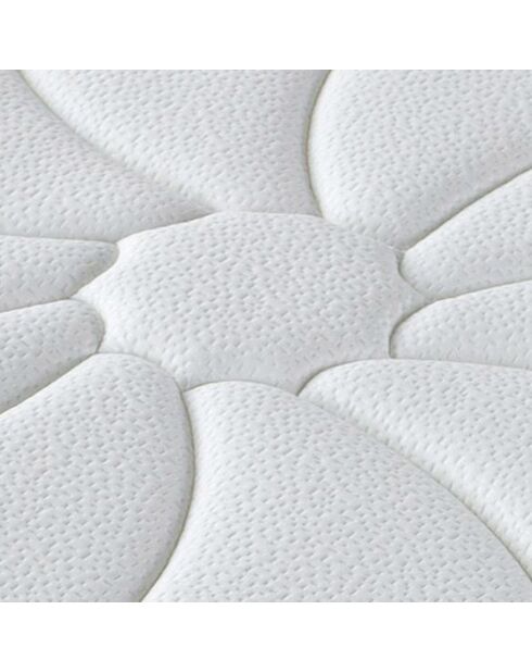 Ensemble Matelas mémoire de forme Monte-Carlo & Sommier blanc/bordeaux - 90x200 cm