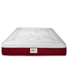 Matelas à mémoire de forme Monte-Carlo blanc/bordeaux - 200x200 cm
