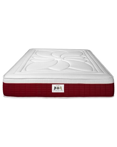 Matelas à mémoire de forme Monte-Carlo blanc/bordeaux - 200x200 cm