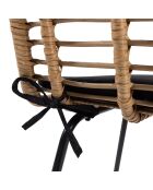 2 Barhocker Cuba, braun/schwarz, 47 x 52 x 102 cm