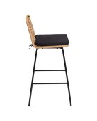 2 Barhocker Cuba, braun/schwarz, 47 x 52 x 102 cm