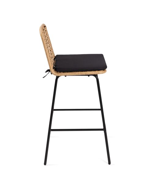 2 Barhocker Cuba, braun/schwarz, 47 x 52 x 102 cm