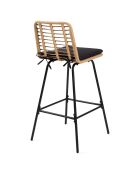 2 Barhocker Cuba, braun/schwarz, 47 x 52 x 102 cm