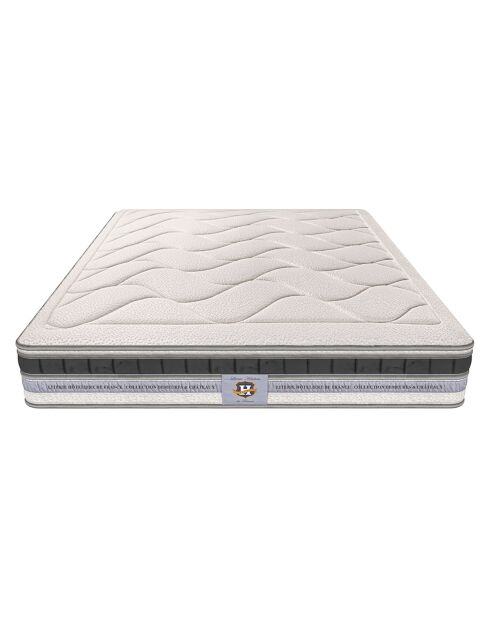 Ensemble Matelas Le Cheverny &  2 Sommiers blanc/gris - 2x90x200 cm