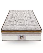 Ensemble Matelas Renaissance & Sommier blanc/marron - 90x200 cm