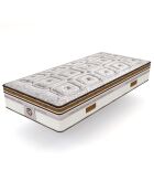 Ensemble Matelas Renaissance & Sommier blanc/marron - 90x200 cm