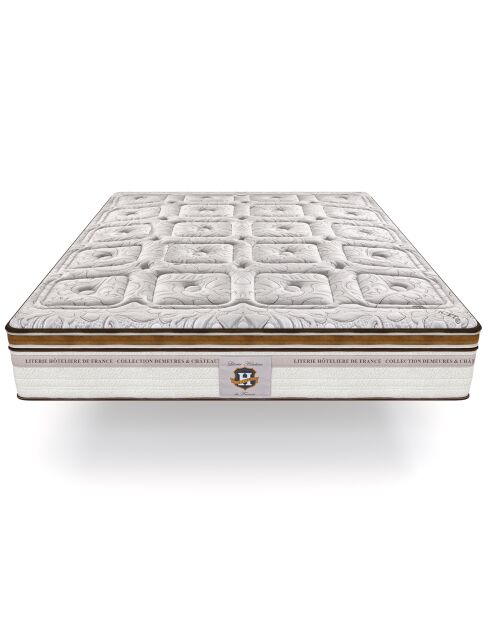 Ensemble Matelas Renaissance & 2 Sommiers blanc/marron - 2x100x200 cm