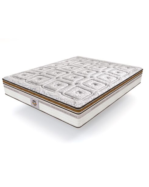 Ensemble Matelas Renaissance & 2 Sommiers blanc/marron - 2x100x200 cm