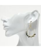 Boucles d'oreilles Claudia Agate multicolore en laiton doré