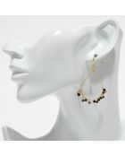 Boucles d'oreilles Claudia Tourmaline multicolore en laiton doré