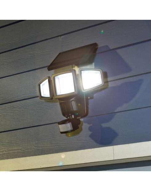 Projecteur Solaire 3 têtes noir - 33.42x7x24.9 cm