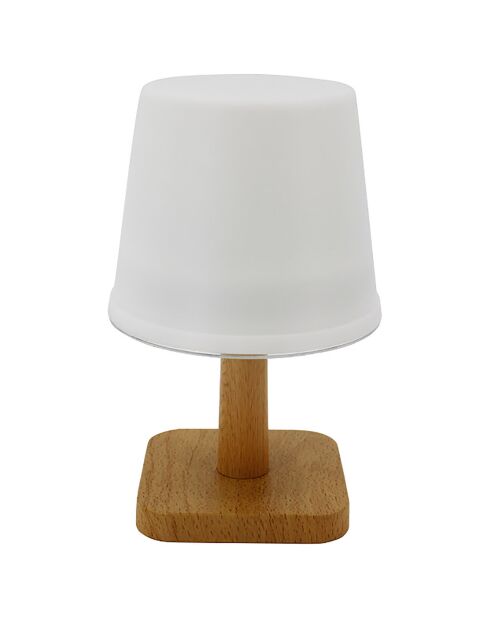 Lámpara solar de mesa blanca - 20,9x13,2 cm