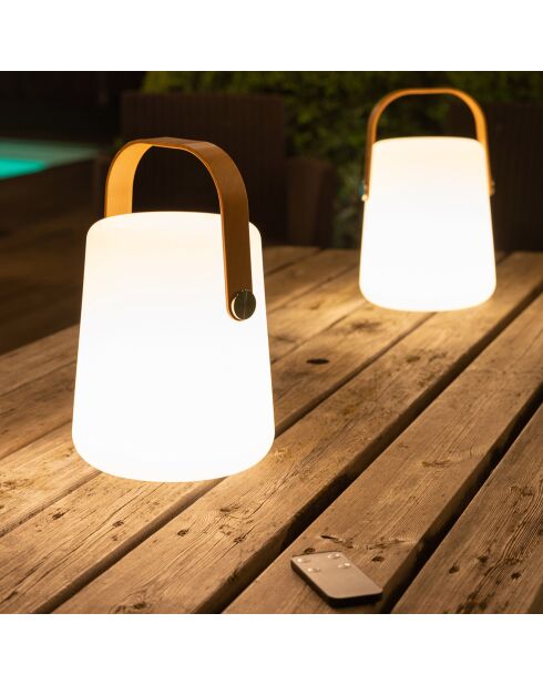 Farol portátil recargable por USB blanco - 27,7 x 17,5 cm