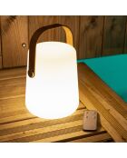 Lanterne portative rechargeable par USB blanc - 27.7x17.5 cm