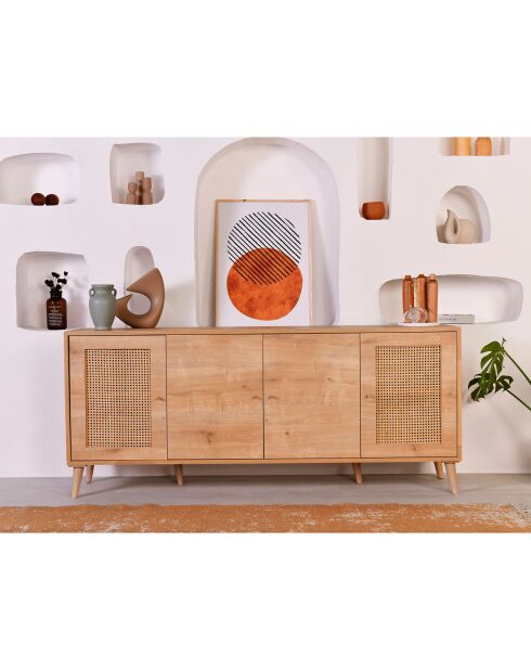 Buffet Hazeran chêne - 180x81x41 cm