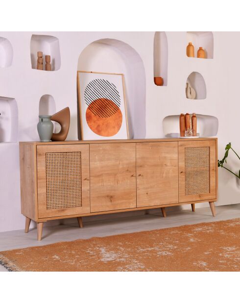 Buffet Hazeran chêne - 180x81x41 cm