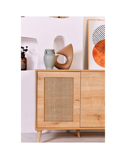 Buffet Hazeran chêne - 180x81x41 cm