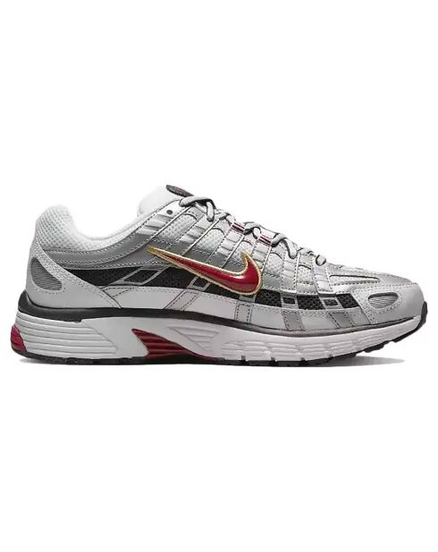 P-6000 wit/grijs/rode sneakers