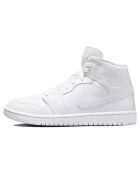 Baskets en Cuir Jordan 1 Mid blanches