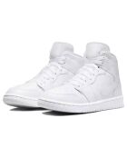 Baskets en Cuir Jordan 1 Mid blanches