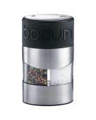 Moulin duo sel et poivre en inox brossé Twin noir - 6.8x6.8x11.2 cm