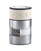 Moulin duo sel et poivre en inox brossé Twin blanc - 6.8x6.8x11.2 cm