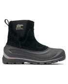 Boots en Velours de Cuir Buxton noir/gris