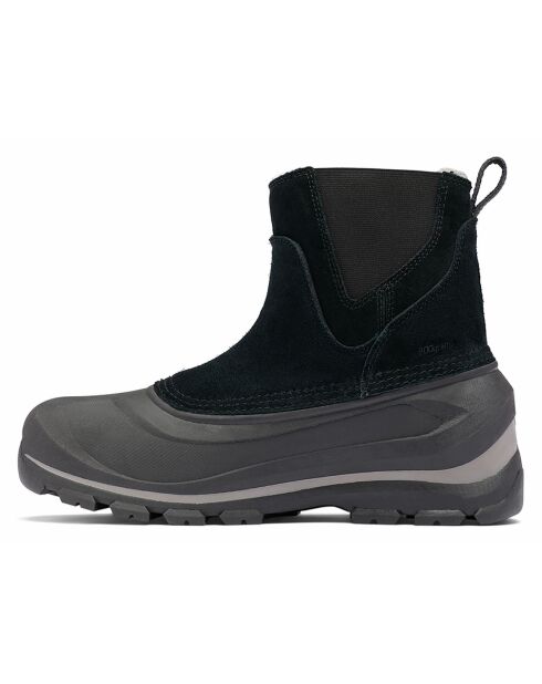 Boots en Velours de Cuir Buxton noir/gris