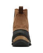 Boots en Velours de Cuir Buxton marron